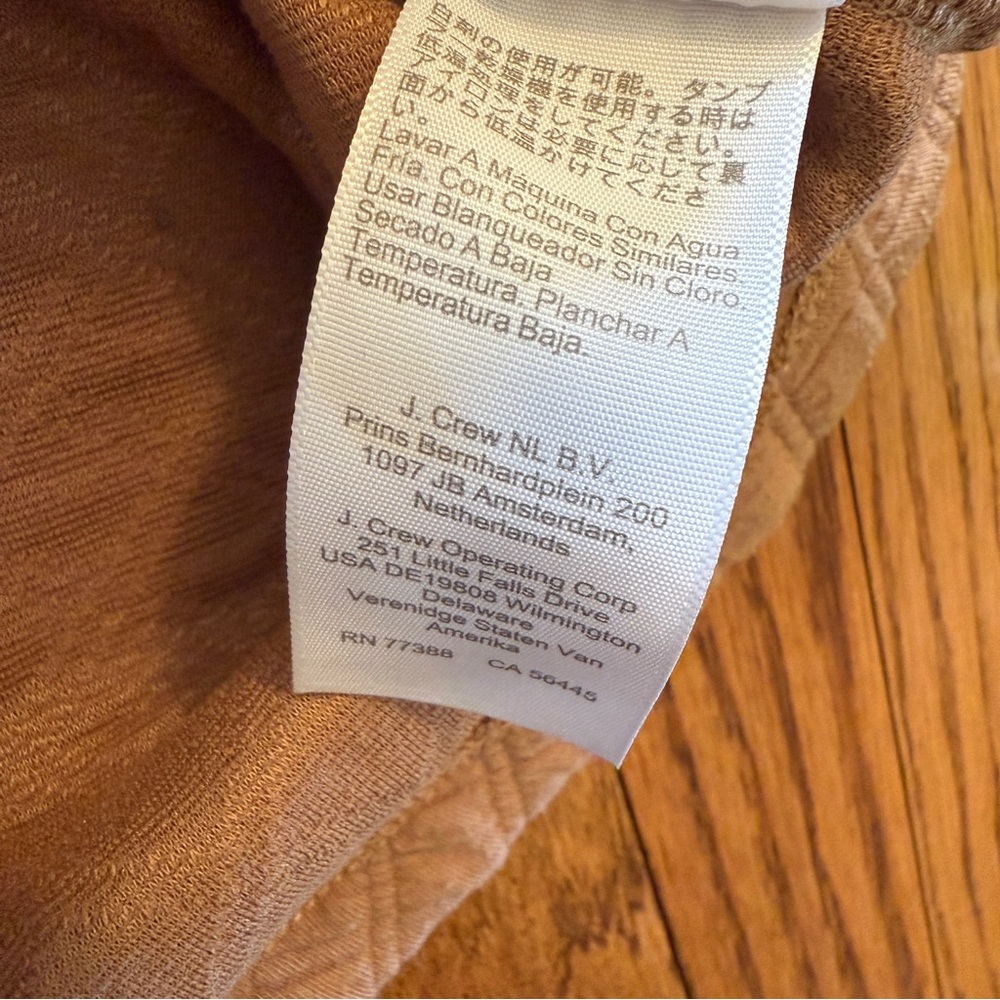 J. Crew Women's Quilted Camel Pullover Sweatshirt - size large - Picture 9 of 11